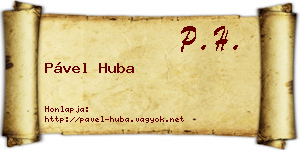 Pável Huba névjegykártya